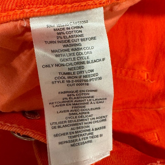 Current/Elliott The Kick Jean Fiery Red High Rise Stretch W30 - Picture 8 of 13